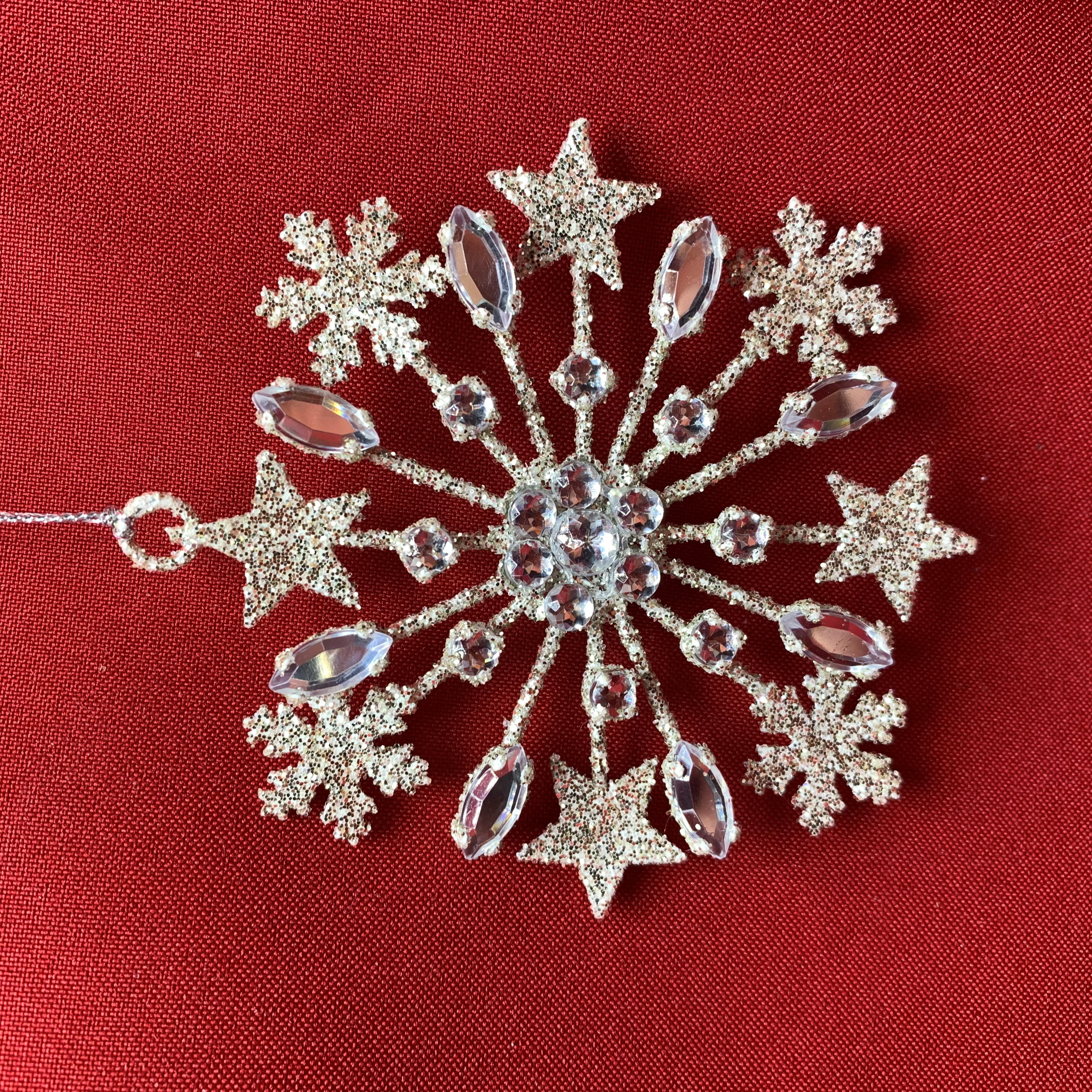 ORNAMENT GLITTER SNOWFLAKE